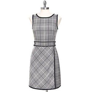 Tommy Hilfiger size 10  grey and navy  plaid jumper sheath sleeveless
